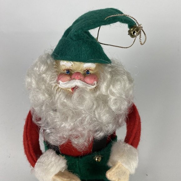 Vintage Christmas Santa Knee Hugger Ornament Taiwan Original Sticker - Picture 2 of 10